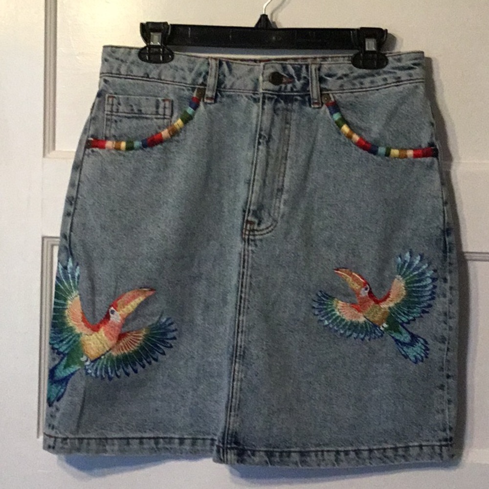 Farm Rio Denim Skirt